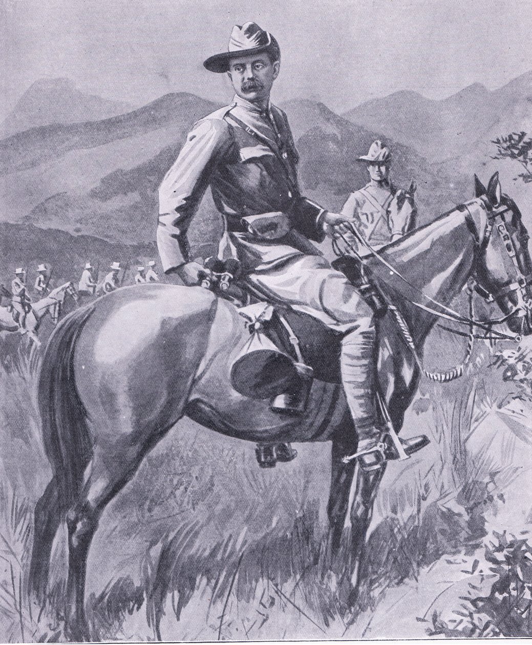 Generał brygady Lumer, z książki After Pretoria: The Guerilla War wydanej przez Harmsworth Bros Limited, 1901 autorstwa Charles Mills Sheldon