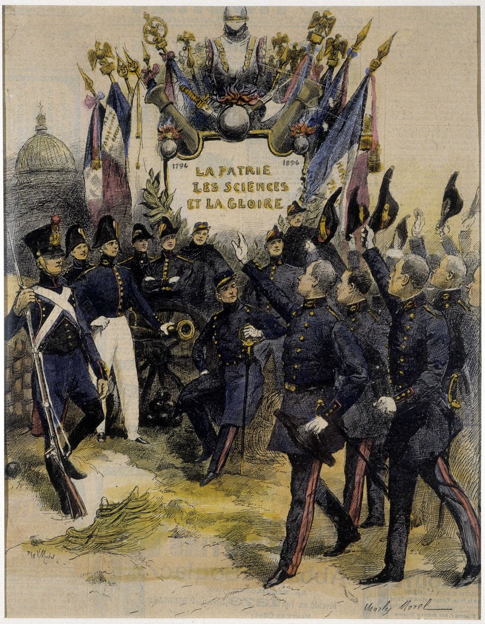 Politechnicy witający swoich starszych (1794-1894) przez Charlesa Morela (stulecie szkoły). autorstwa Charles Morel