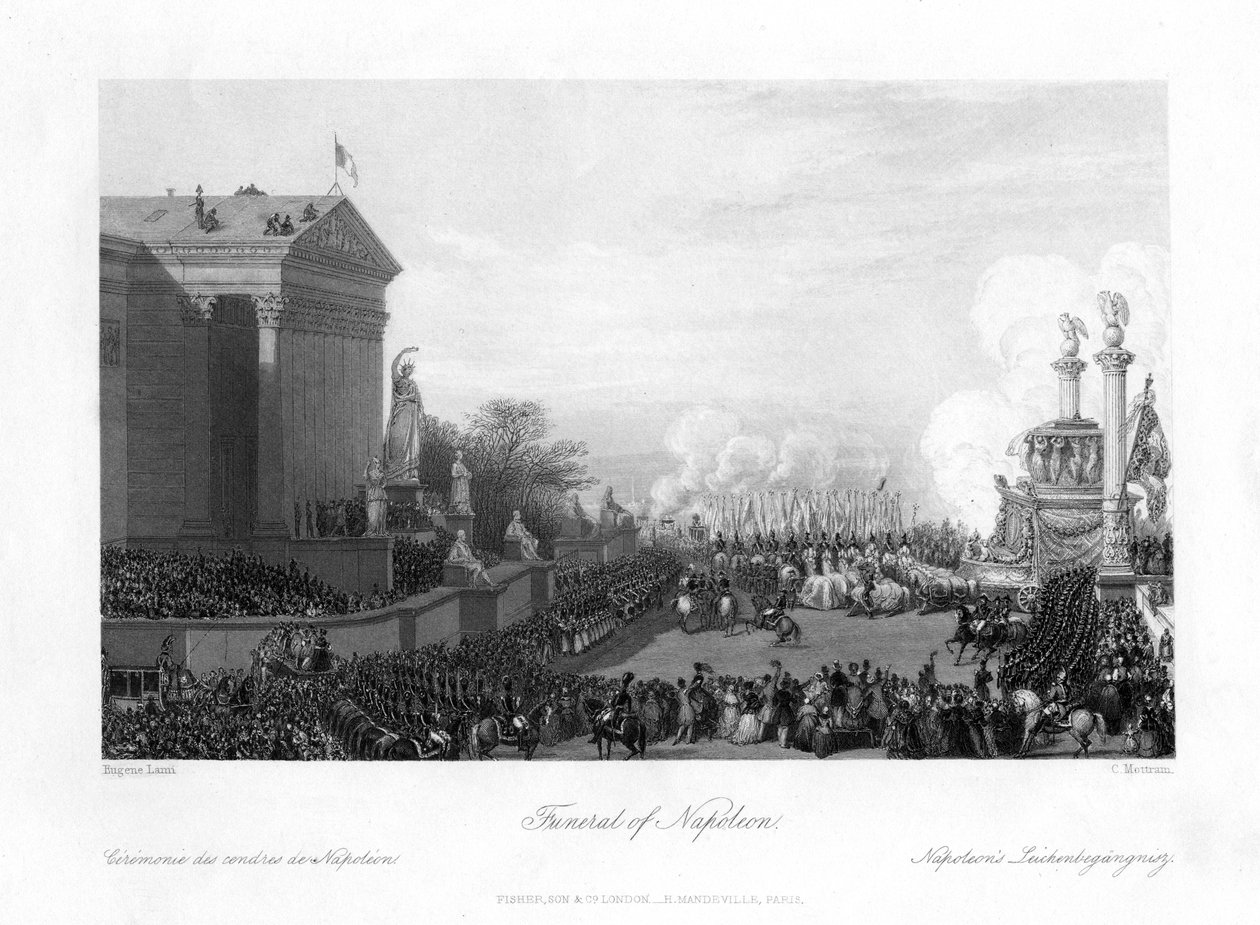 Pogrzeb Napoleona Bonaparte, 1818 r. autorstwa Charles Mottram