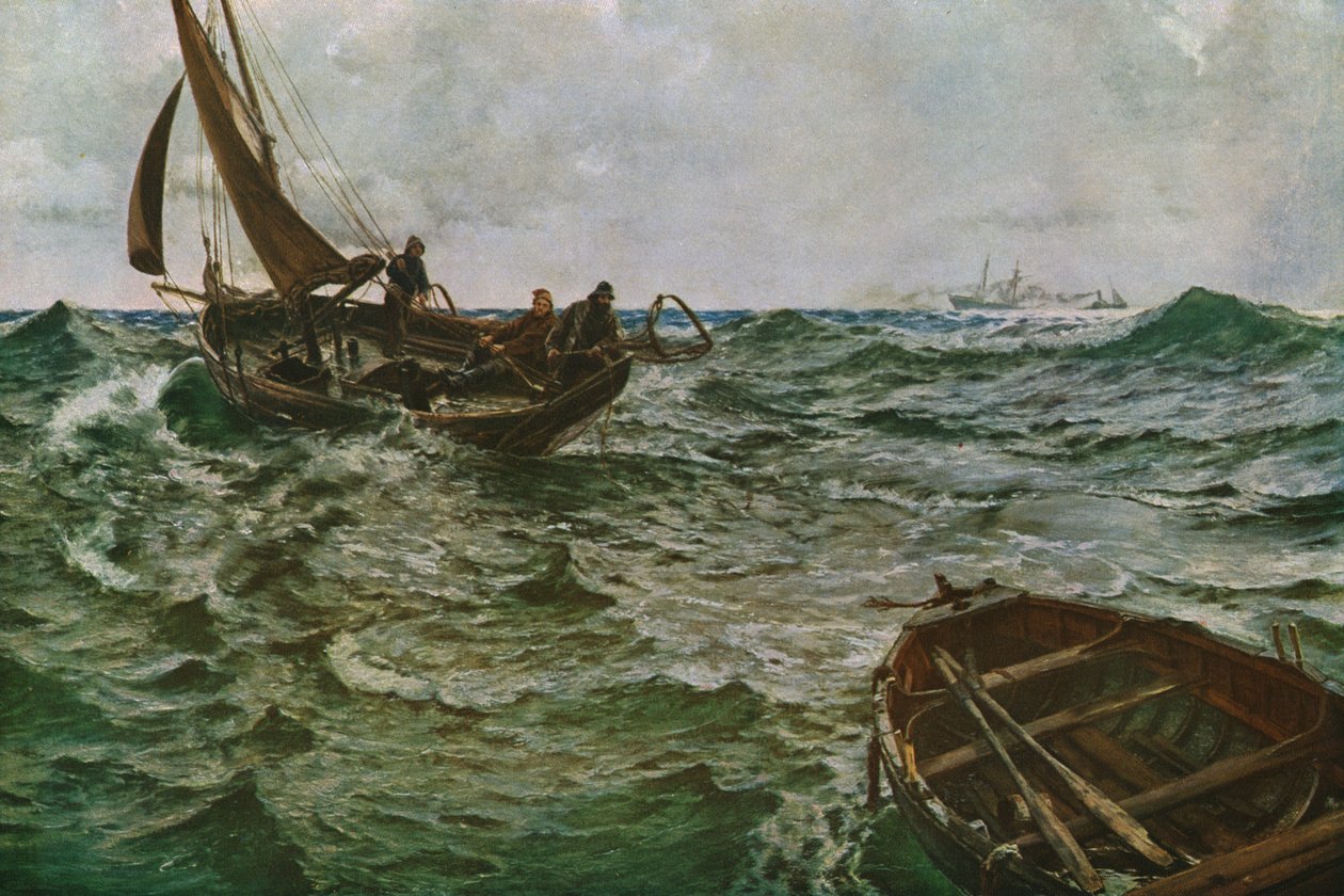 Dryfujący, ok. 1890, ok. 1930. autorstwa Charles Napier Hemy