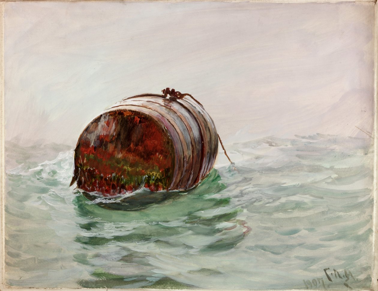 Boja (kolorystyka i akwarela na papierze) autorstwa Charles Napier Hemy