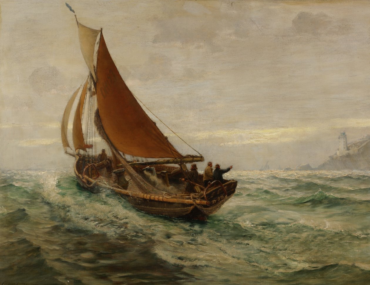 Świt na morzu, 1890 autorstwa Charles Napier Hemy