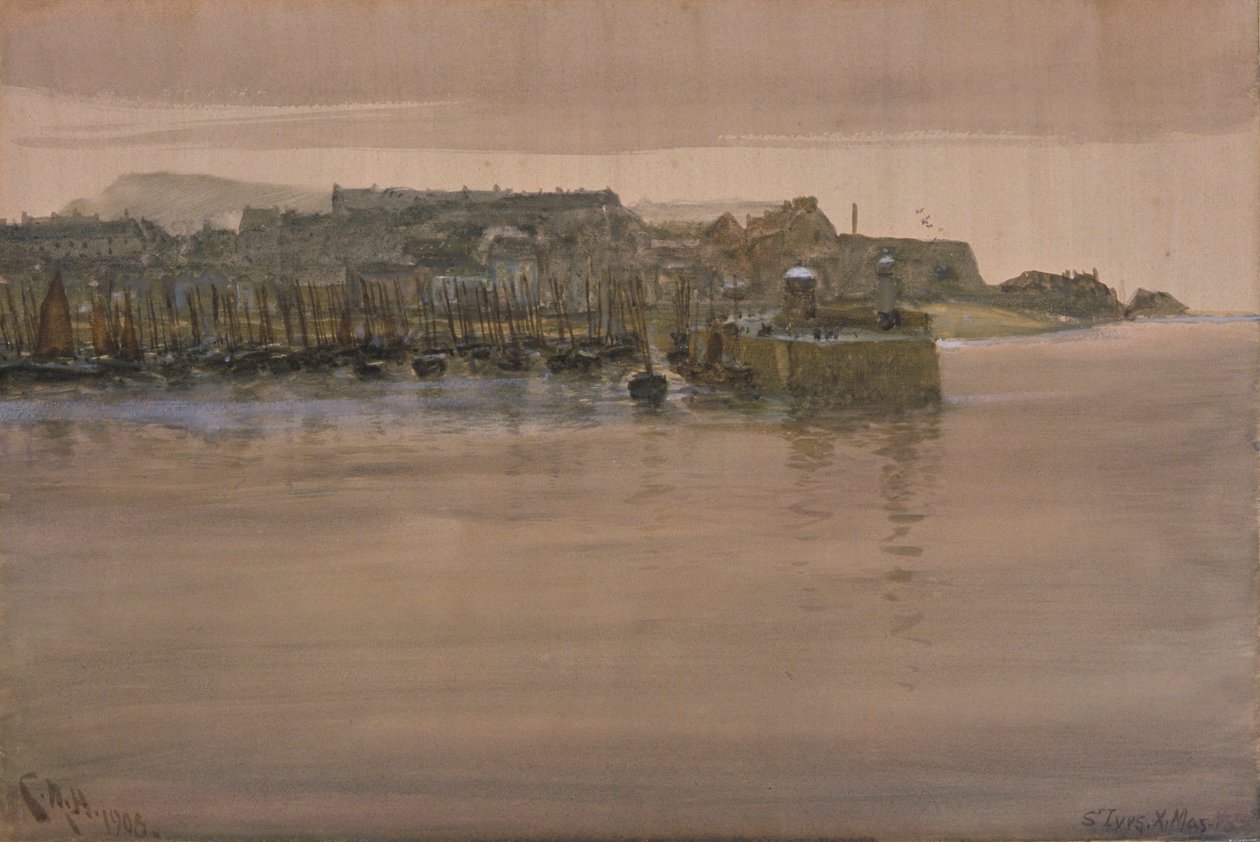 St Ives, Kalėdų diena, 1908 (wc ir guašas ant popieriaus)poli autorstwa Charles Napier Hemy