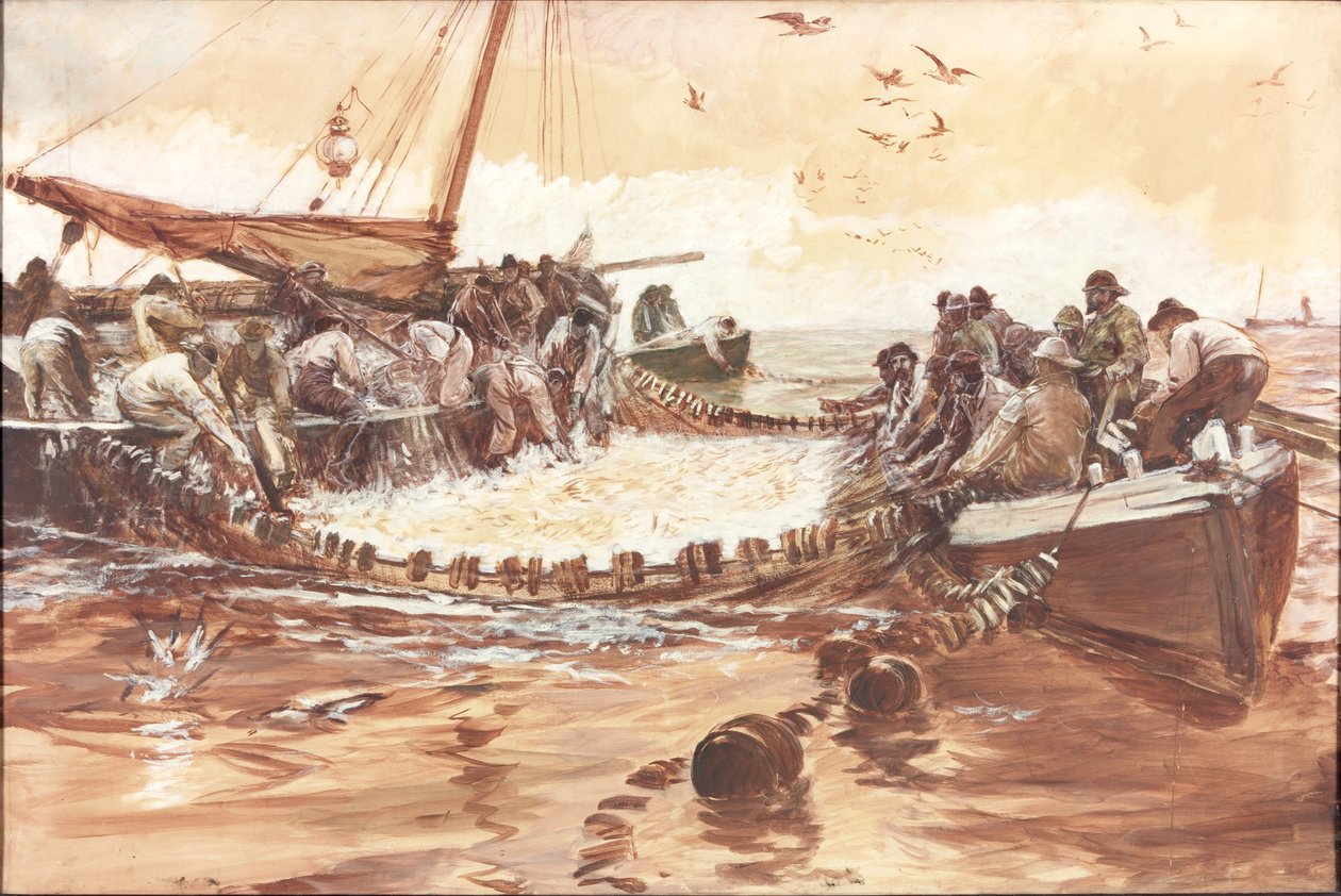 Studium dla „Pilchards” (bc i wc na papierze) autorstwa Charles Napier Hemy