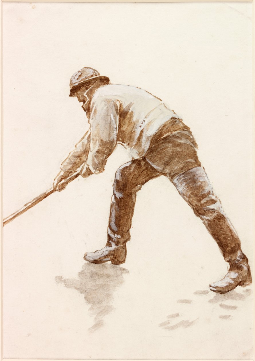 Studium rybaka przy pracy (kolor nadwozia) autorstwa Charles Napier Hemy