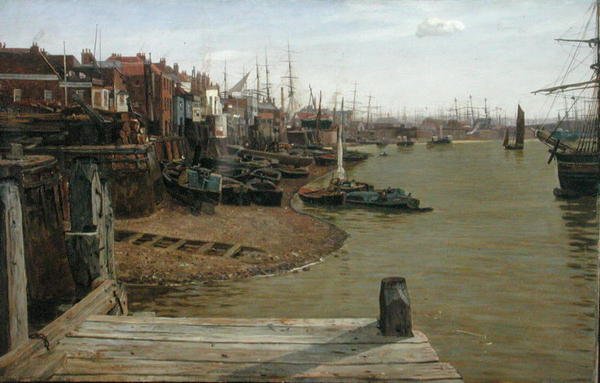 Tamiza w Limehouse autorstwa Charles Napier Hemy