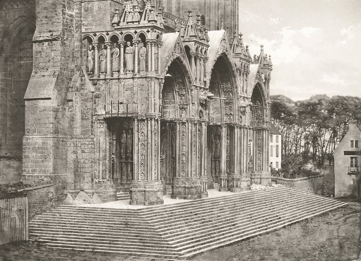 Katedra w Chartres - portal południowy, XII wiek autorstwa Charles Nègre