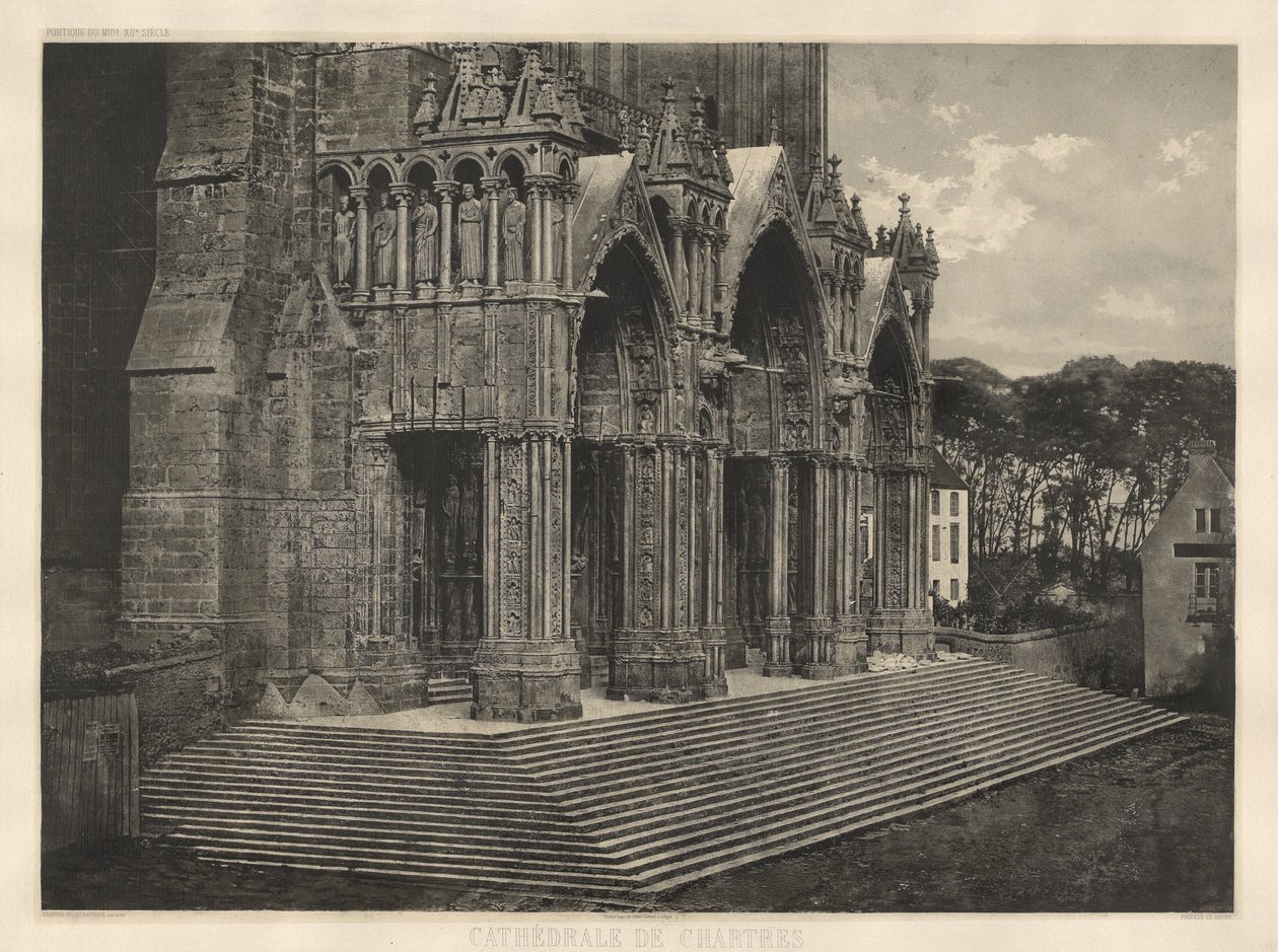 Katedra w Chartres. Portyk Południowy. autorstwa Charles Nègre