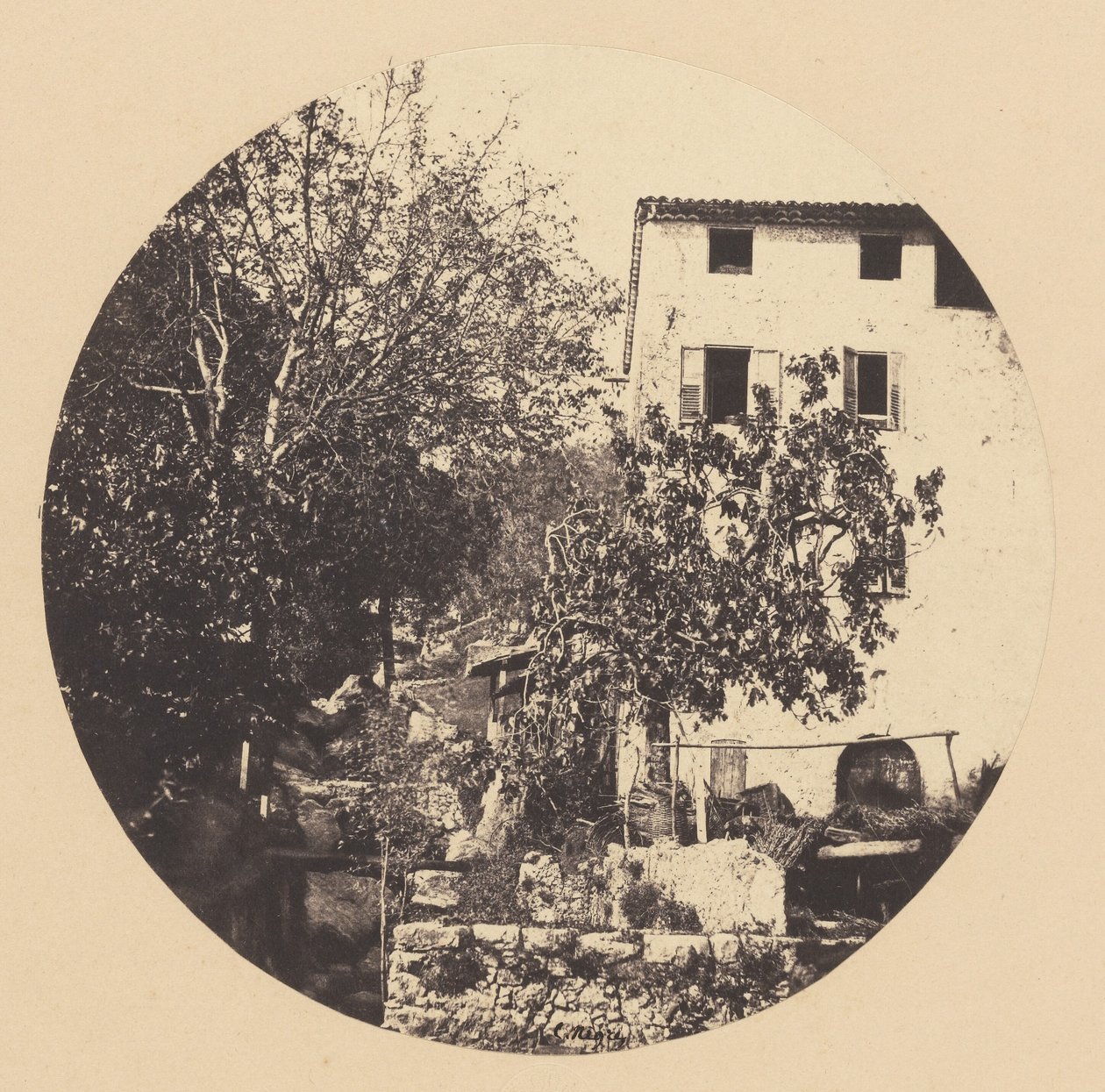 [Grasse, młyn (wodospady)] autorstwa Charles Nègre