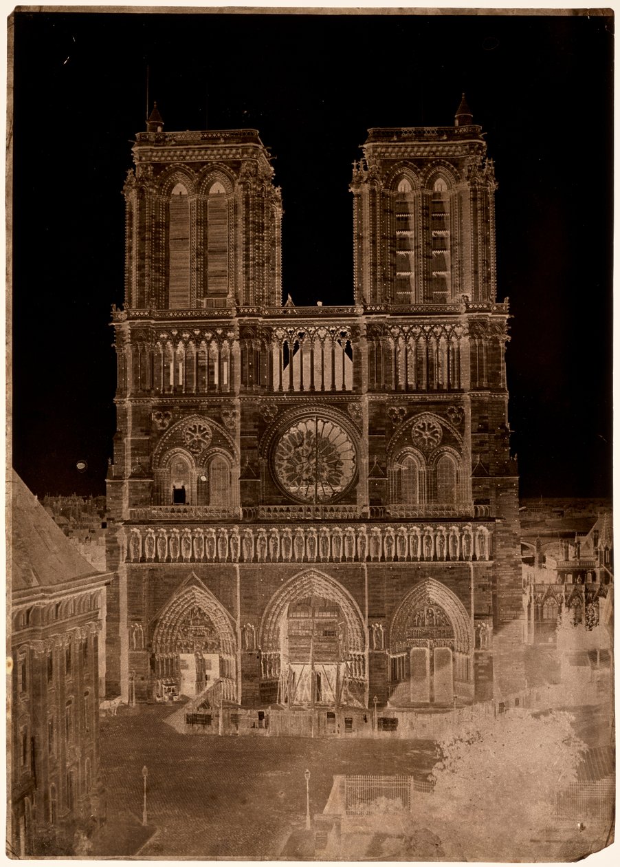 Katedra Notre-Dame w Paryżu autorstwa Charles Nègre