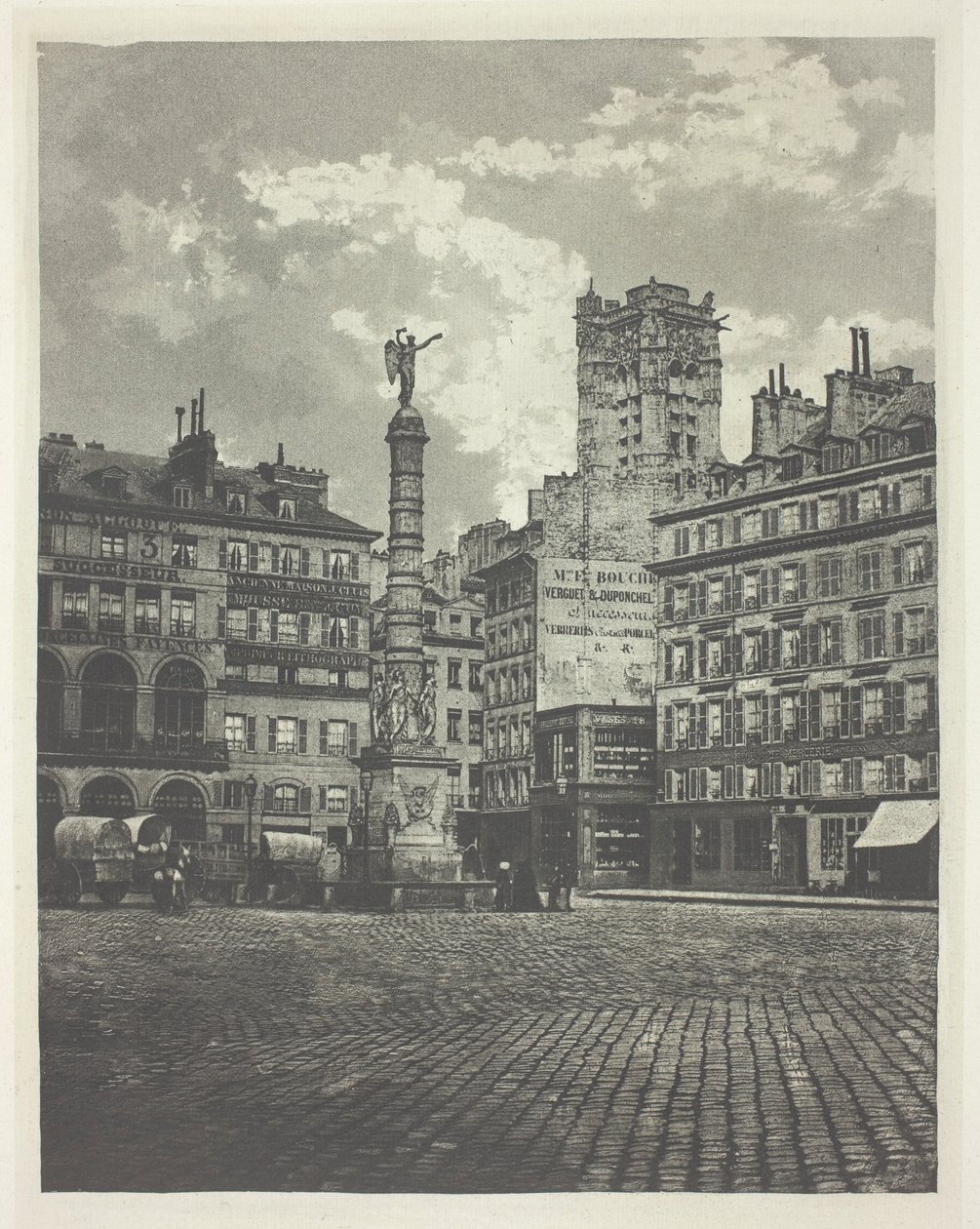 Paryż, Place de Chatelet autorstwa Charles Nègre
