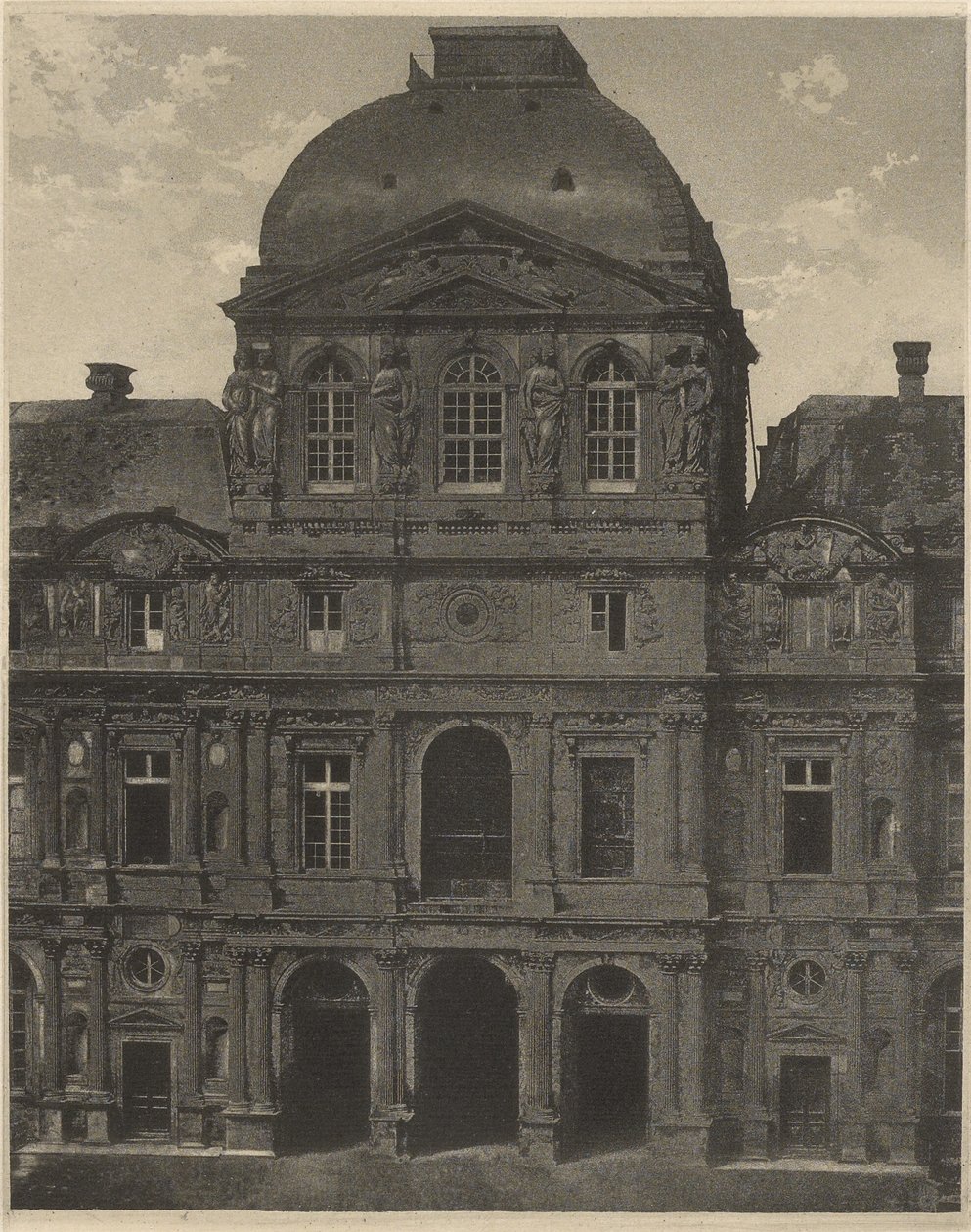 Pawilon Zegarowy, Luwr, Paryż, Francja autorstwa Charles Nègre