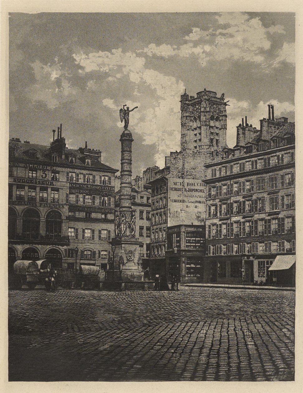 [Place du Châtelet, Paryż] autorstwa Charles Nègre