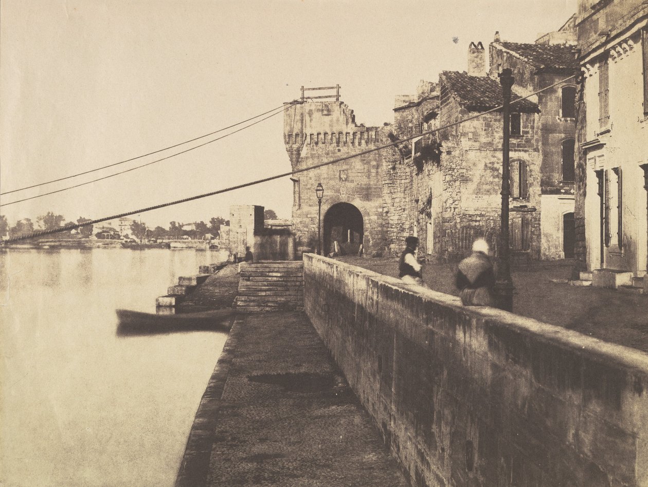 Arles, Brama Kasztanowa, 1852 r. autorstwa Charles Nègre