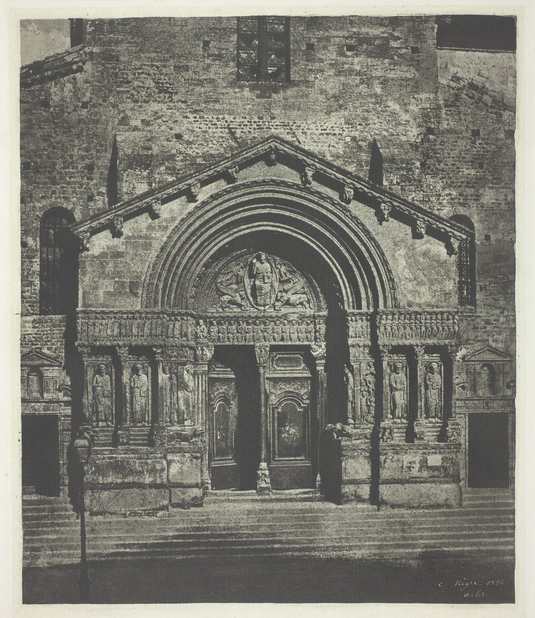 Arles: Zachodnia ganek Saint-Trophime autorstwa Charles Nègre