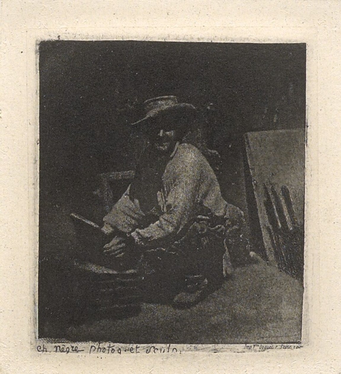[Przyczajony Mason] autorstwa Charles Nègre