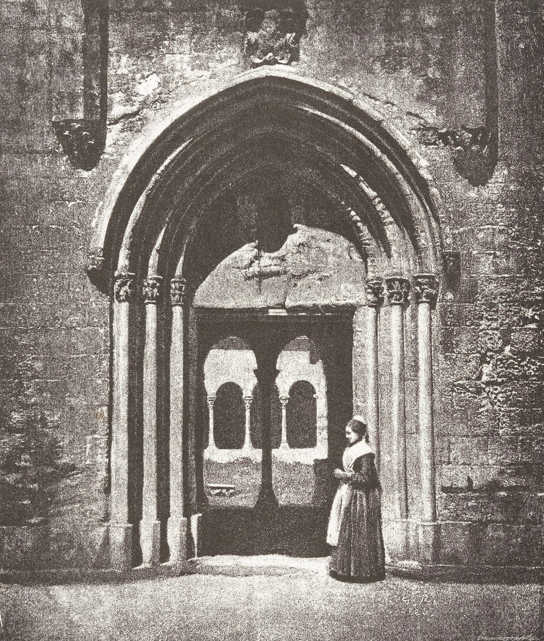 Portal Saint-Trophime, wejście do klasztoru, Arles, kościół metropolitalny Saint-Trophime, ..., 1852. autorstwa Charles Nègre