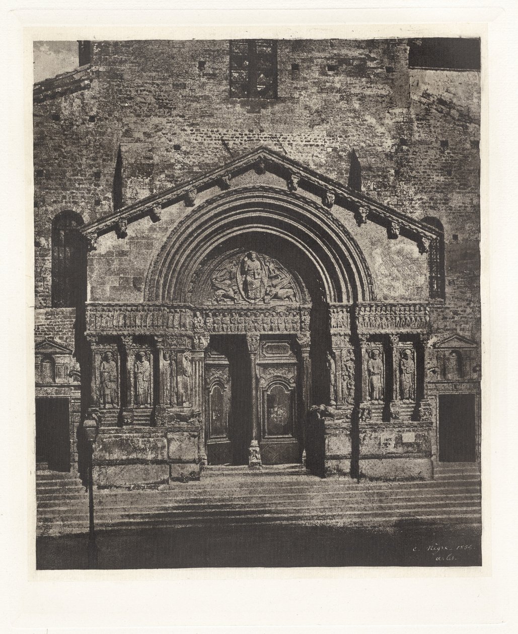 Płyta VI – Portal Saint-Trophime z Arles (Płyta VI – Wejście do Saint-Trophime of Arles) autorstwa Charles Nègre, André Jammes