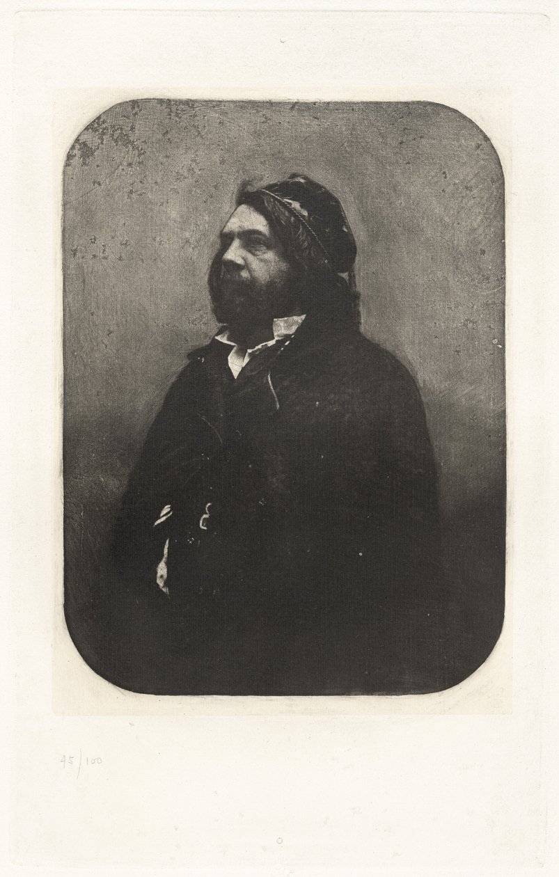 Tablica VIII – Portret Théophile Gautiera, wg Nadara (Tabela VIII – Portret Théophile Gautiera, wg Nadara) autorstwa Charles Nègre, Nadar, André Jammes