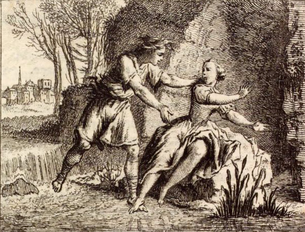 Rzeka Scamandre autorstwa Charles Nicolas Cochin