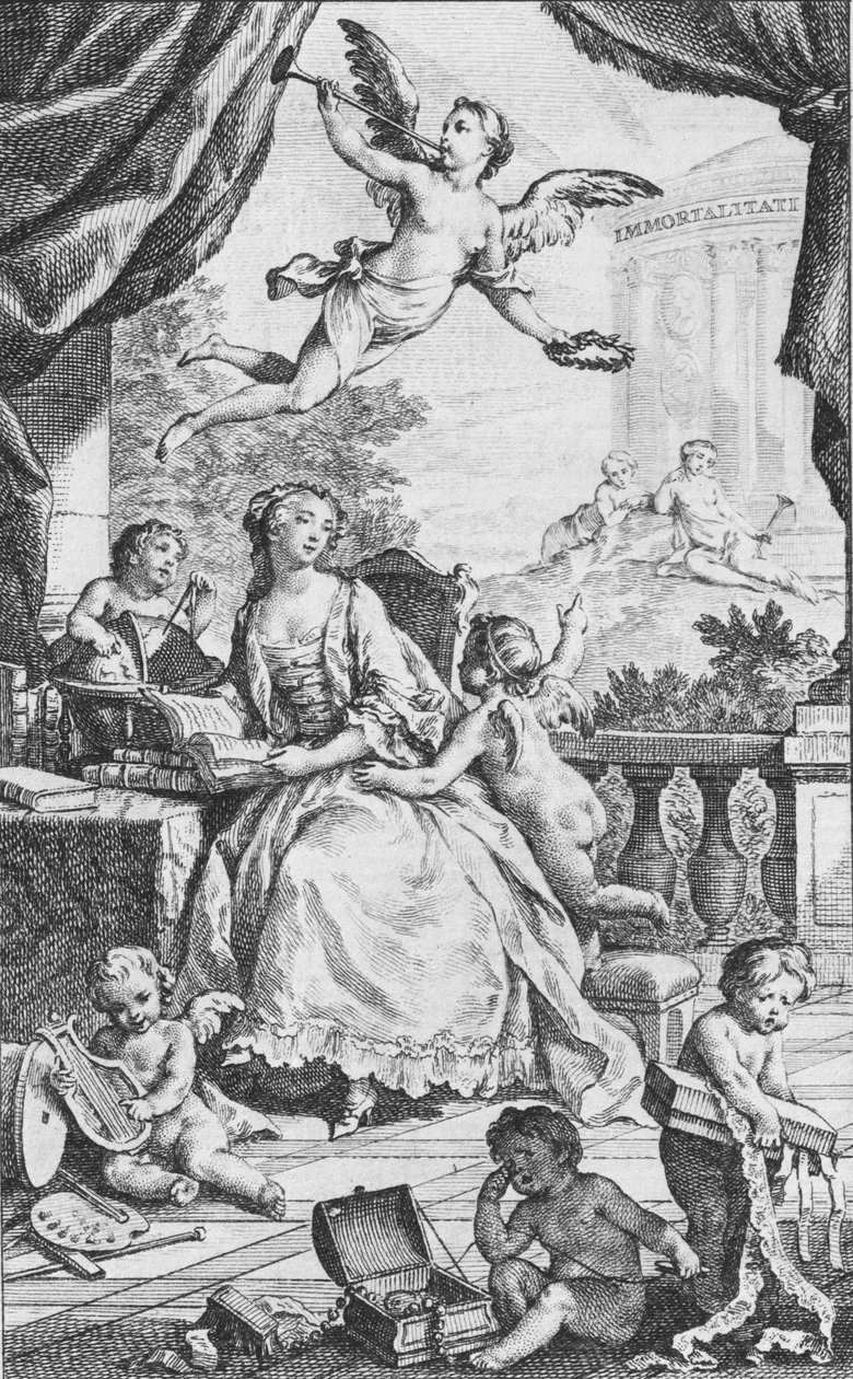 Portret Madame de Pompadour, ca. 1745. autorstwa Charles Nicolas Cochin