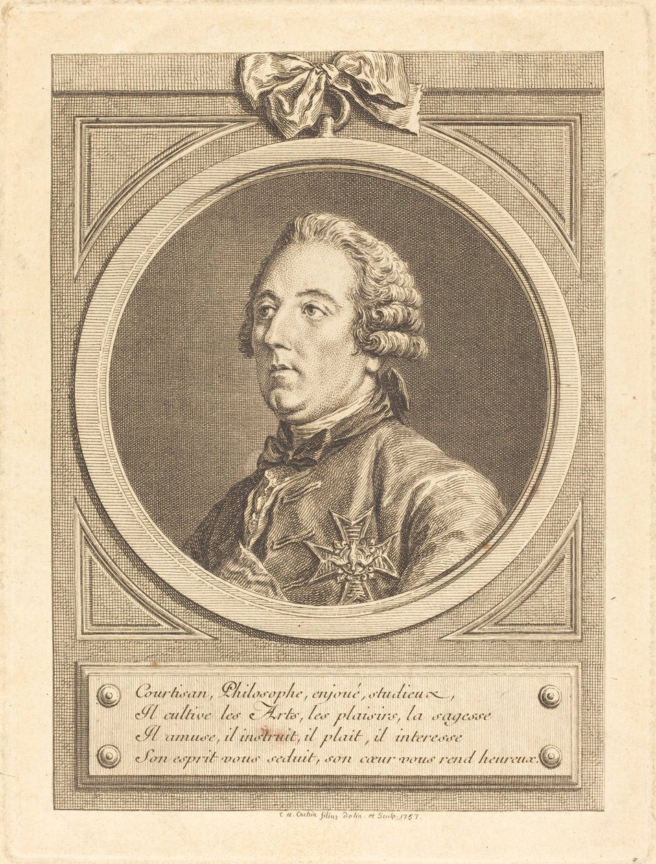 Ludwik Cesarz La Baume-le-Blanc autorstwa Charles Nicolas Cochin II