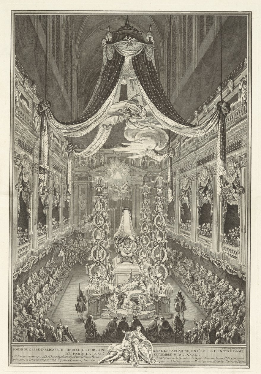 Posłannicy Elisabeth Therese z Lorraine autorstwa Charles Nicolas Cochin II