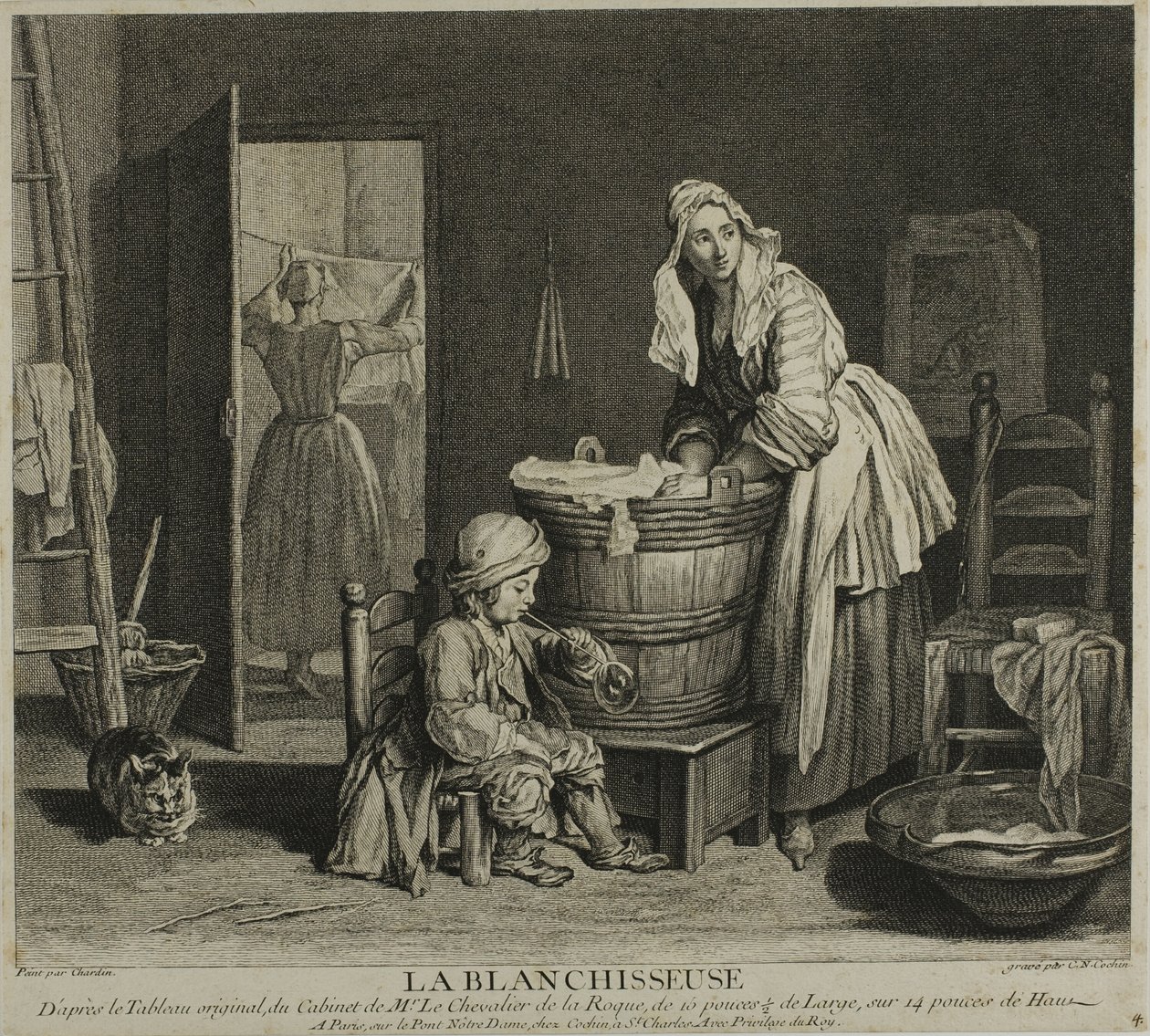 Praczka autorstwa Charles Nicolas Cochin I
