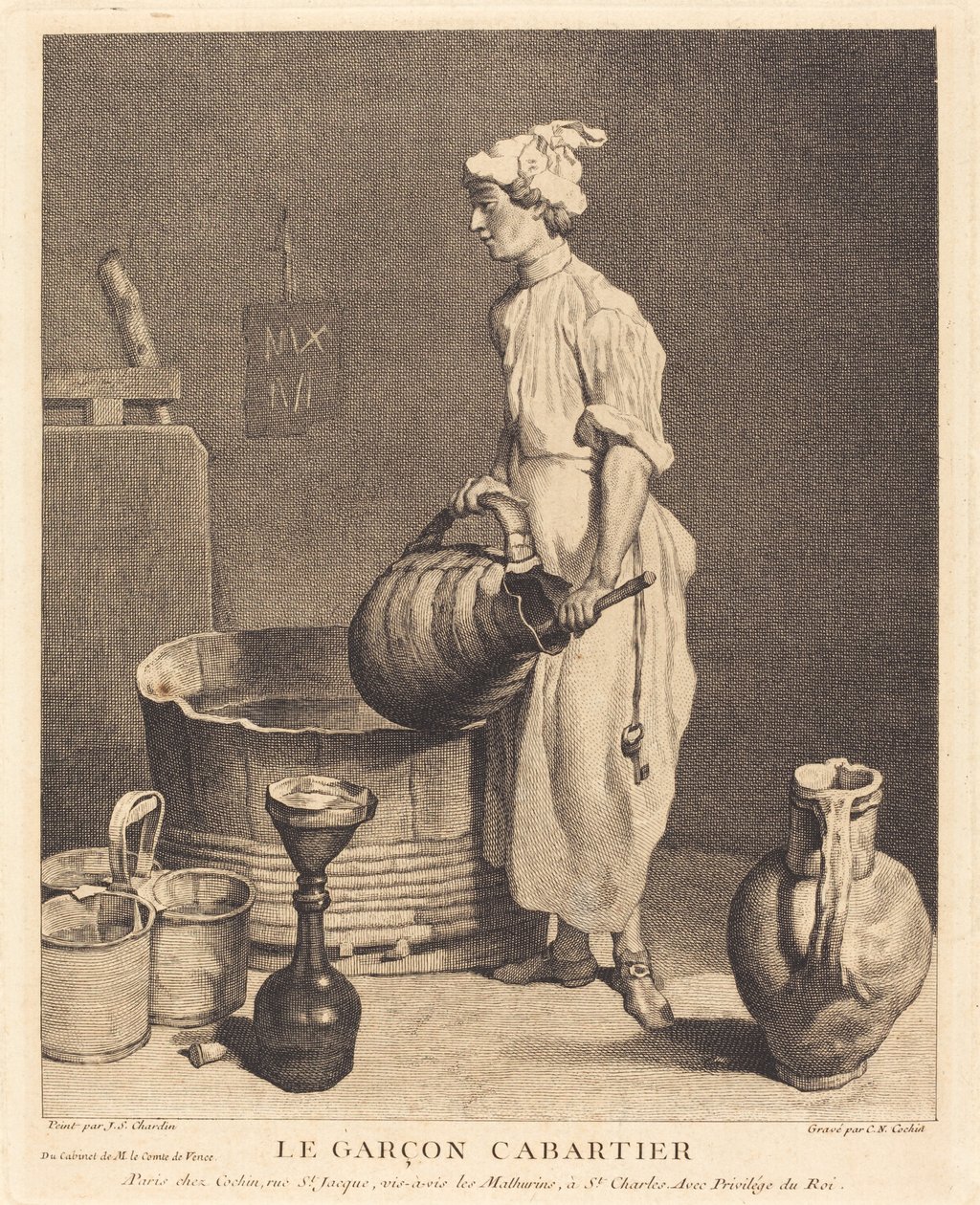 Chłopiec karczmarza autorstwa Charles Nicolas Cochin I after Jean Siméon Chardin
