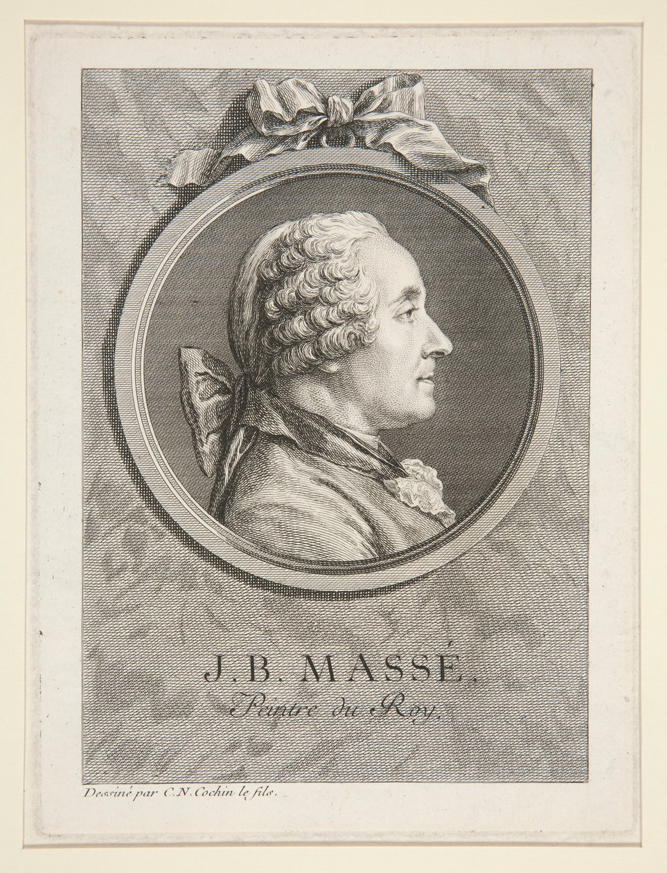 Portret Jean-Baptiste Masse autorstwa Charles Nicolas Cochin the younger