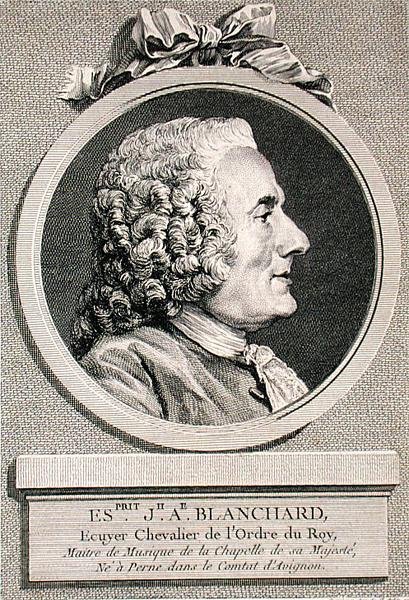Esprit Joseph Antoine Blanchard (1696-1770) ryty przez Augustina de Saint-Aubin (1736-1807) 1767 (grafika) autorstwa Charles Nicolas II (after) Cochin