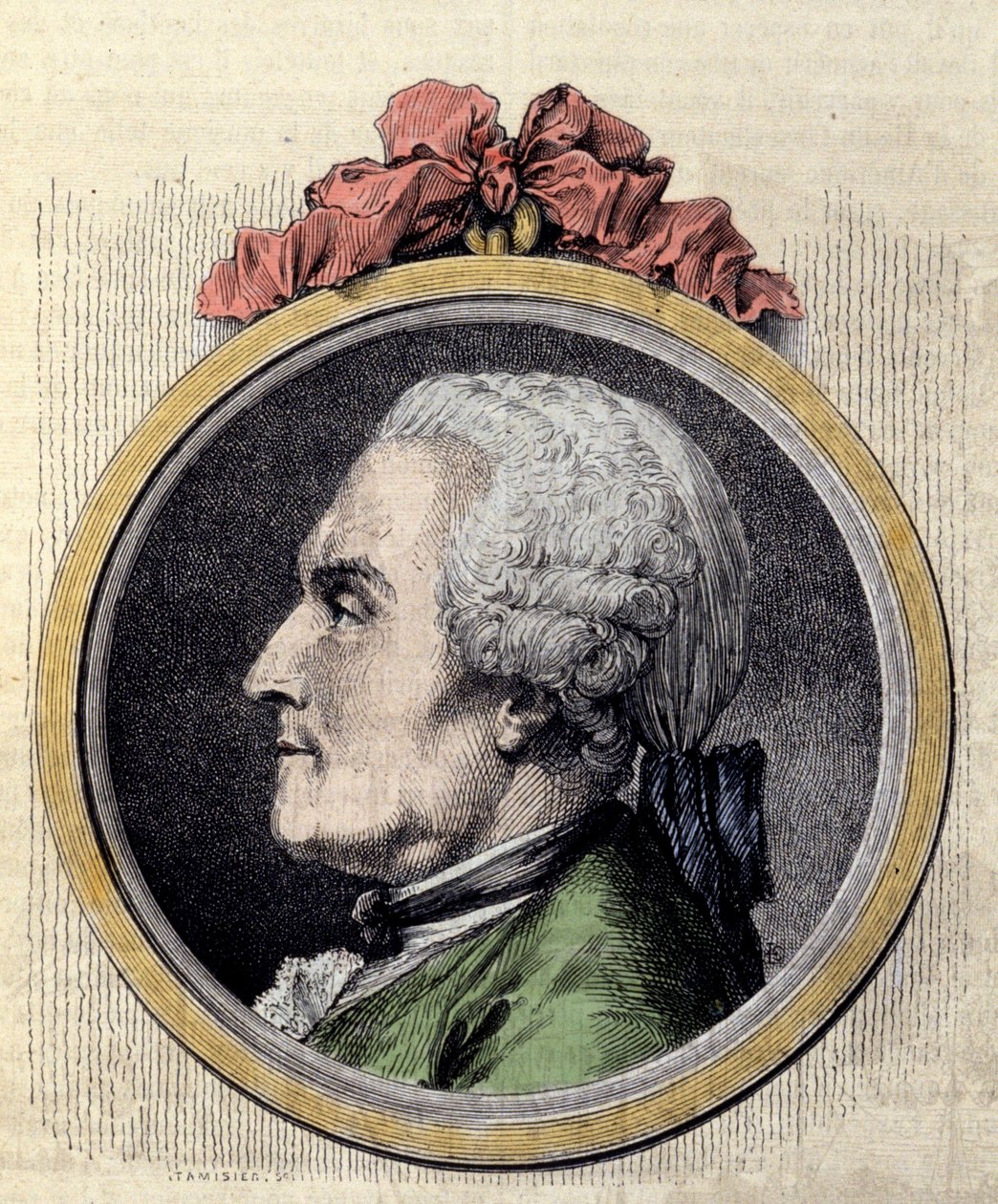 Portret Charlesa Marie La Condamine, francuskiego matematyka i przyrodnika autorstwa Charles Nicolas II Cochin