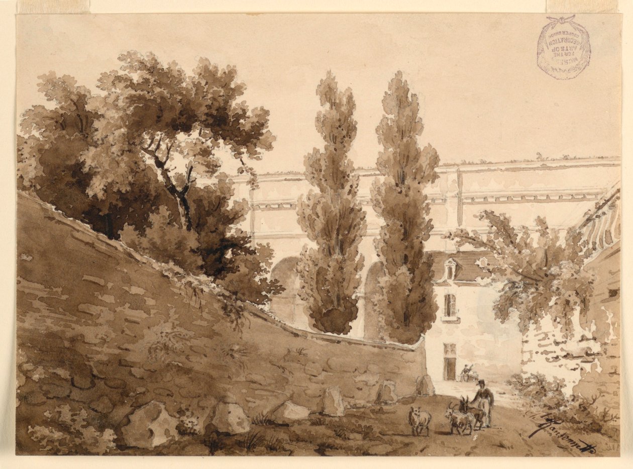 Miejscowość w południowej Francji autorstwa Charles Nicolas Ransonnette