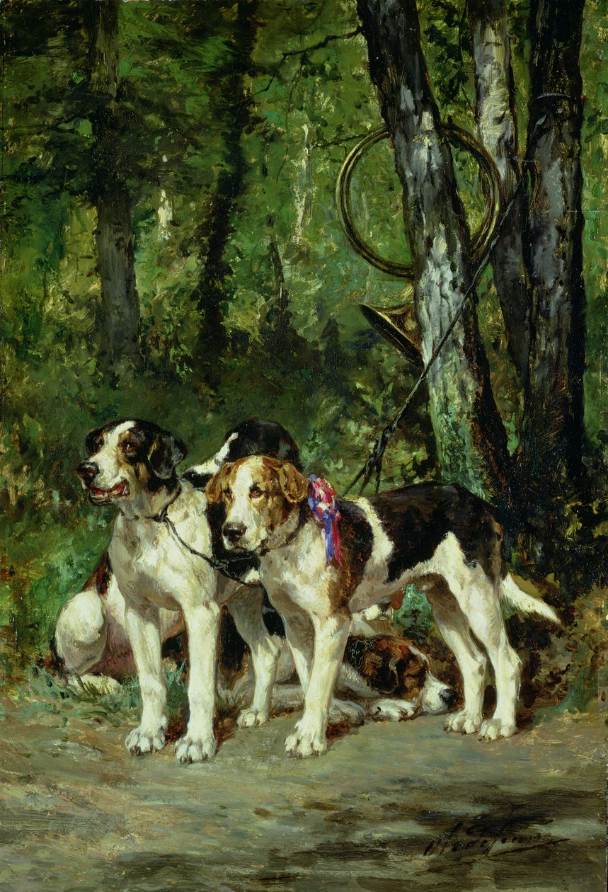 Wataha psów gończych (panel) autorstwa Charles Oliver de Penne