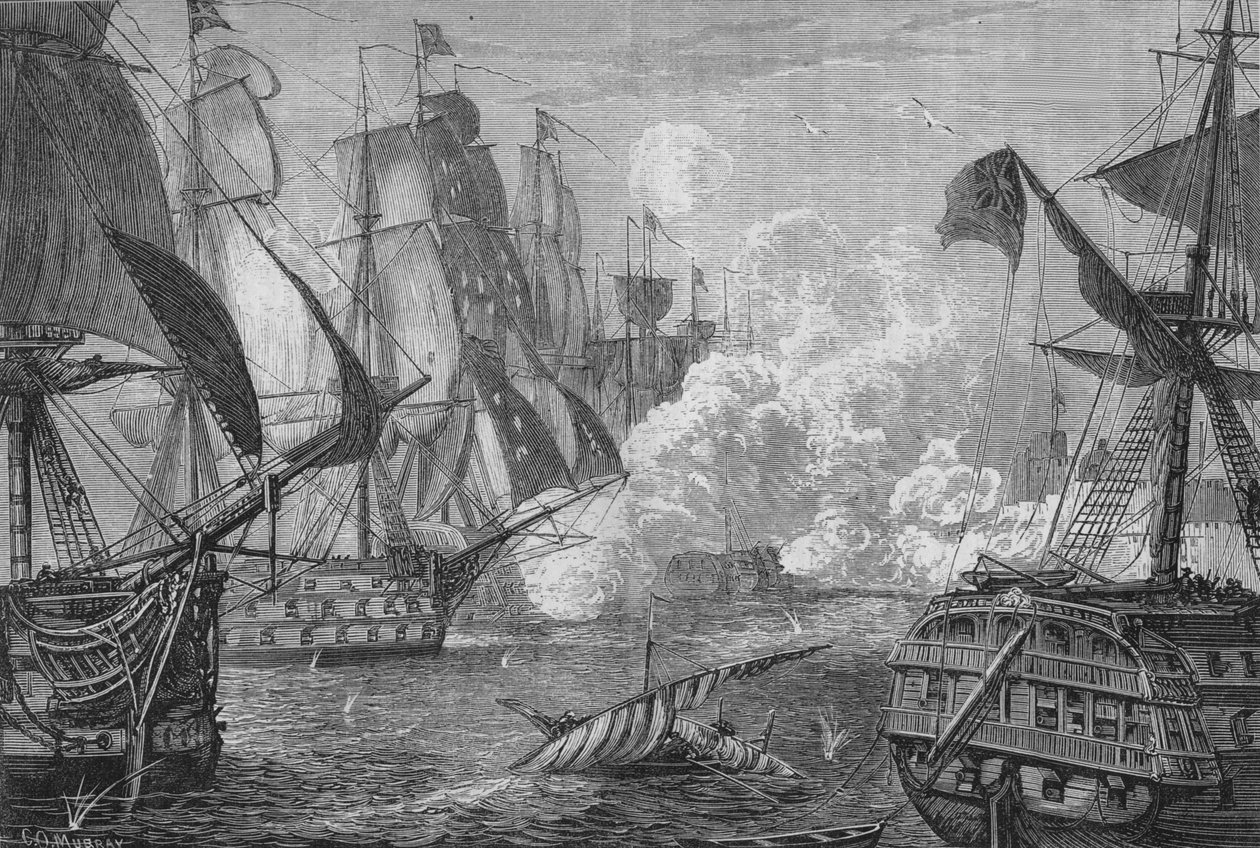 „Bombardowanie Akki”, ok. 1880 r. autorstwa Charles Olivier Murray