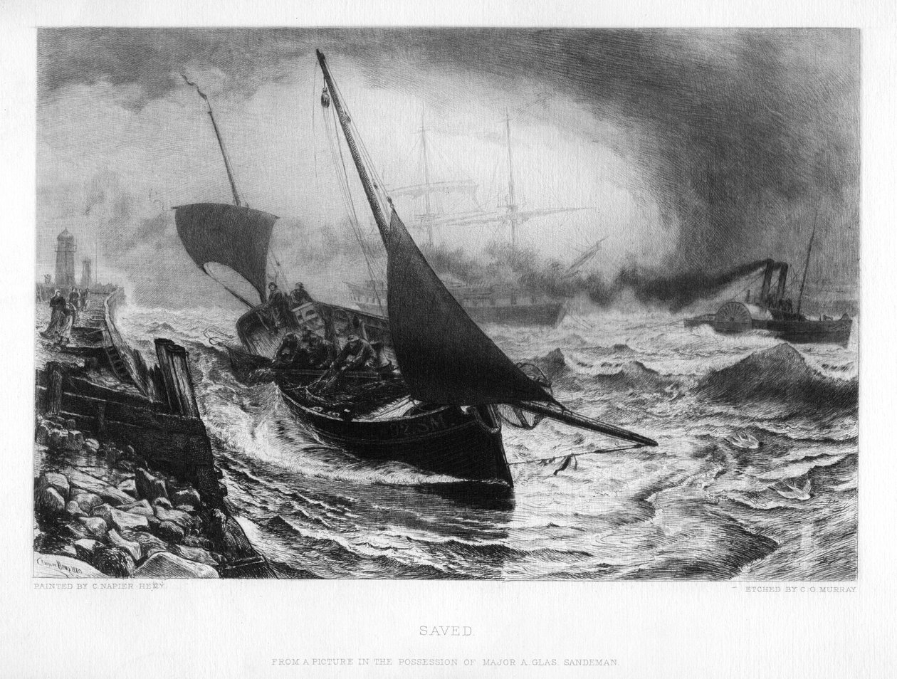 Ocalony, XIX w. autorstwa Charles Olivier Murray