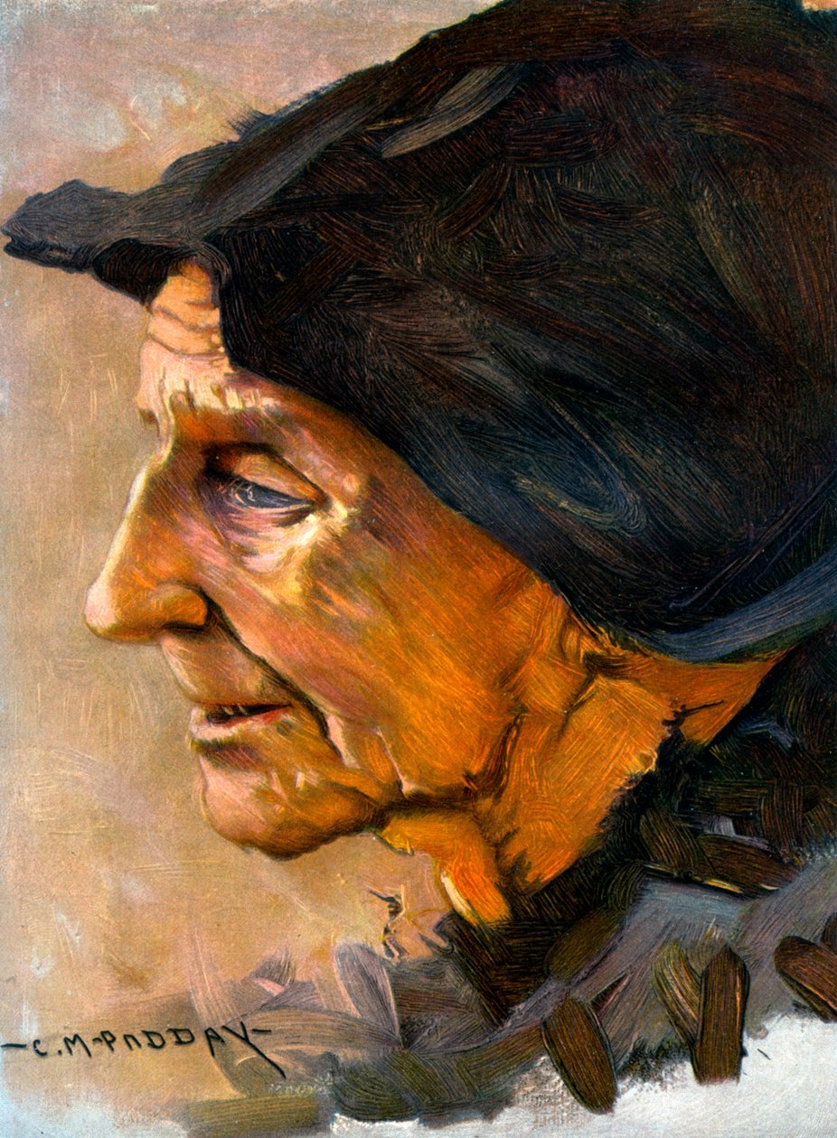 „Studium głowy”, 1906. autorstwa Charles Padday
