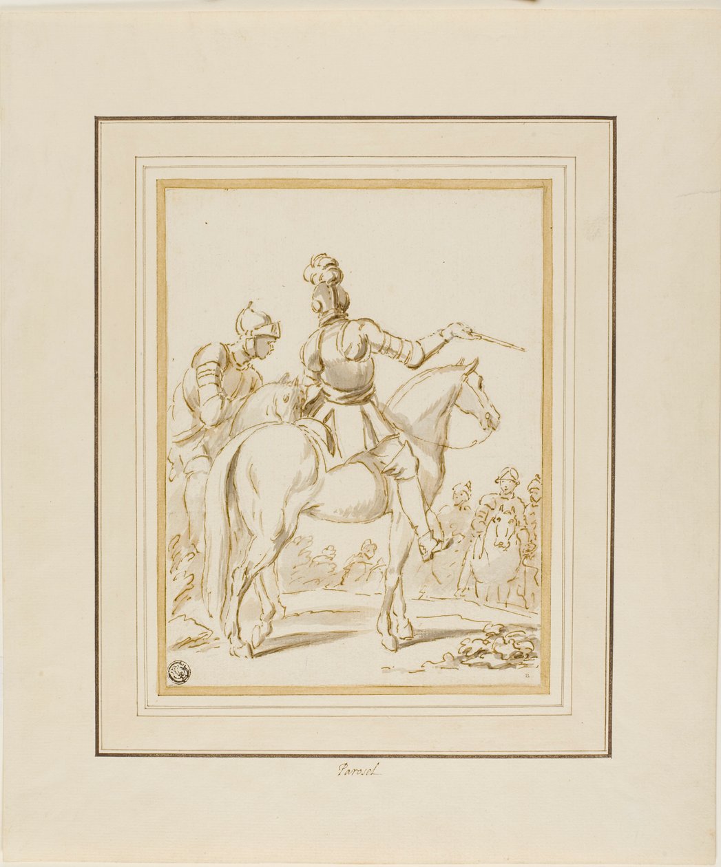 Rycerze na koniach autorstwa Charles Parrocel
