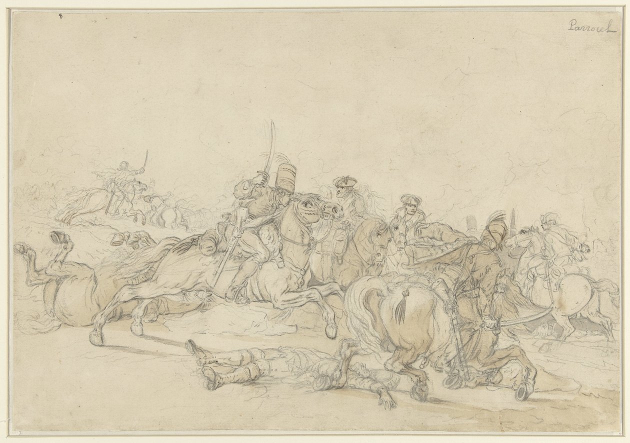 walka jeździecka autorstwa Charles Parrocel
