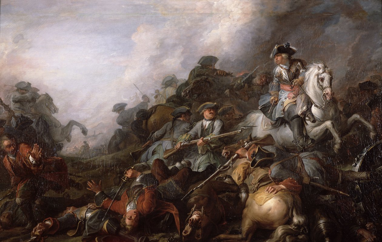 Szarża kawalerii (olej na płótnie) autorstwa Charles Parrocel