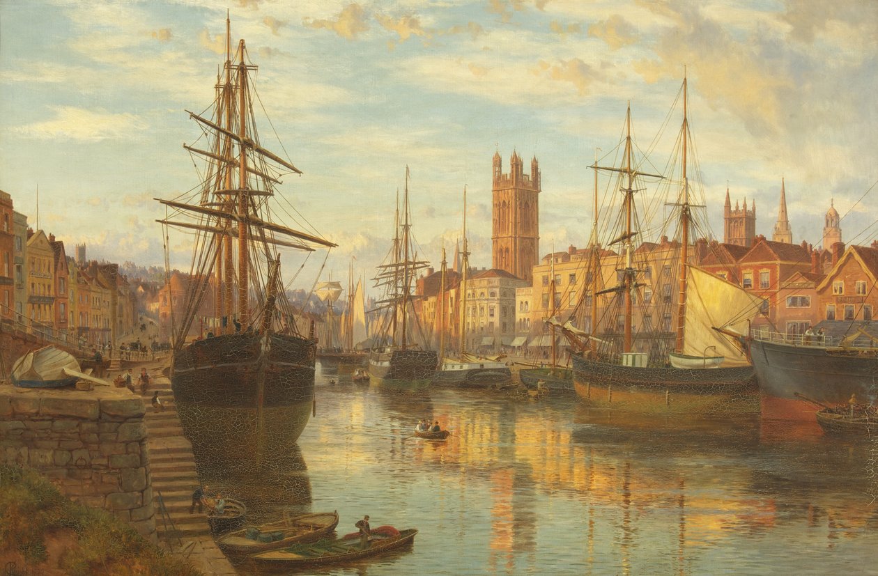 Pływający port, Bristol autorstwa Charles Parsons Knight