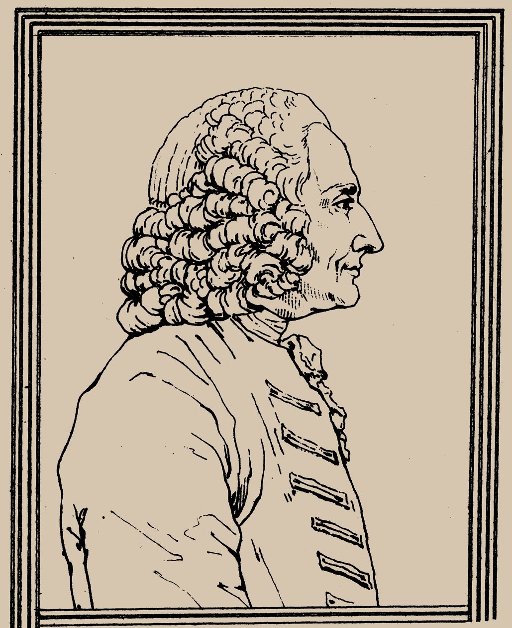 Portret kompozytora Jean-Philippe Rameau 1683-1764, c. 1800. autorstwa Charles Paul Landon