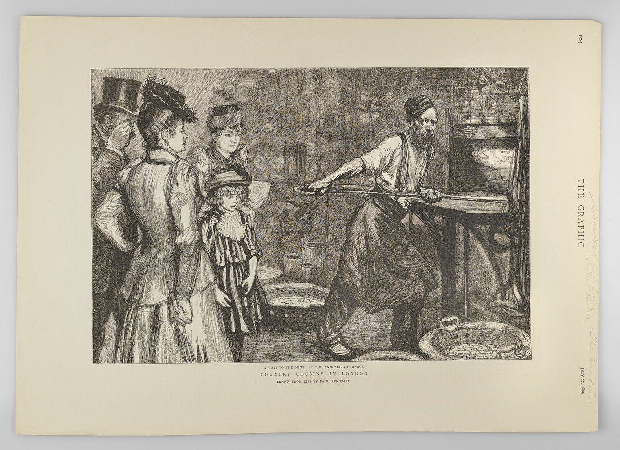 Piec do wyżarzania w Tower Hill, z The Graphic, 1895 autorstwa Charles Paul Renouard