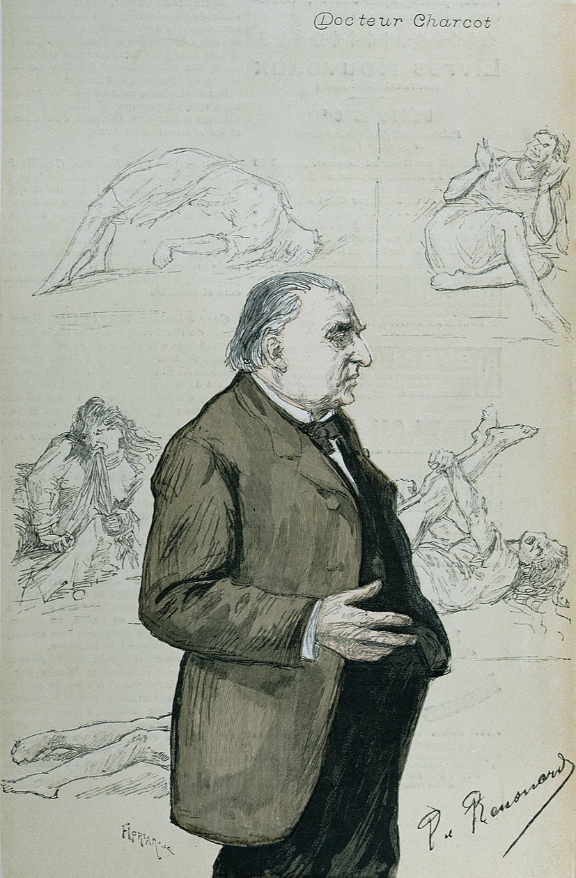 Doktor Jean Martin Charcot (1825-93) i histerycy, z „La Revue Illustree”, sierpień 1887 autorstwa Charles Paul Renouard