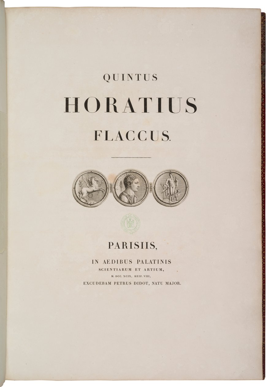 Strona tytułowa Kwintusa Horatiusa Flaccus autorstwa Charles Percier