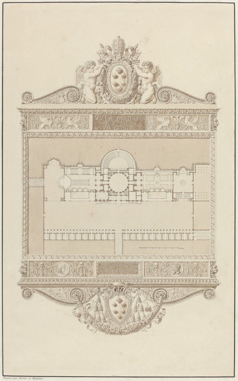 Villa Madama w Rzymie autorstwa Charles Percier and Pierre François Léonard Fontaine