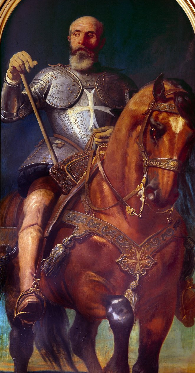Wielki Mistrz Jan z Valletty (1496-1568) (olej na płótnie) autorstwa Charles Philippe Lariviere