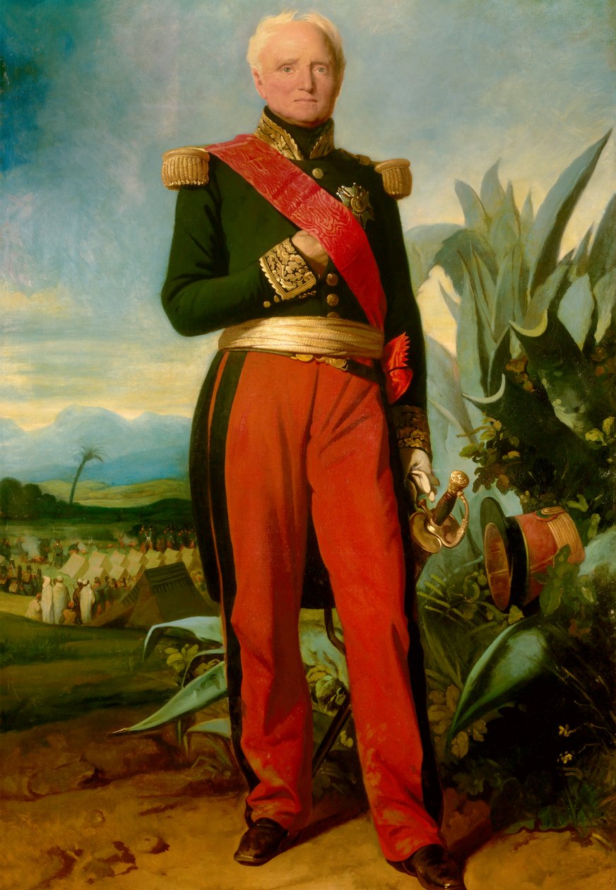 Portret en pied de Thomas Robert Bugeaud de la Piconnerie (1784-1849), książę Isly w 1844, marechal Francji w 1843 gubernator generalny Algierii Obraz Charlesa Lariviere (1798-1876) 1845 nd. 2,19x1,45 m² autorstwa Charles Philippe Lariviere