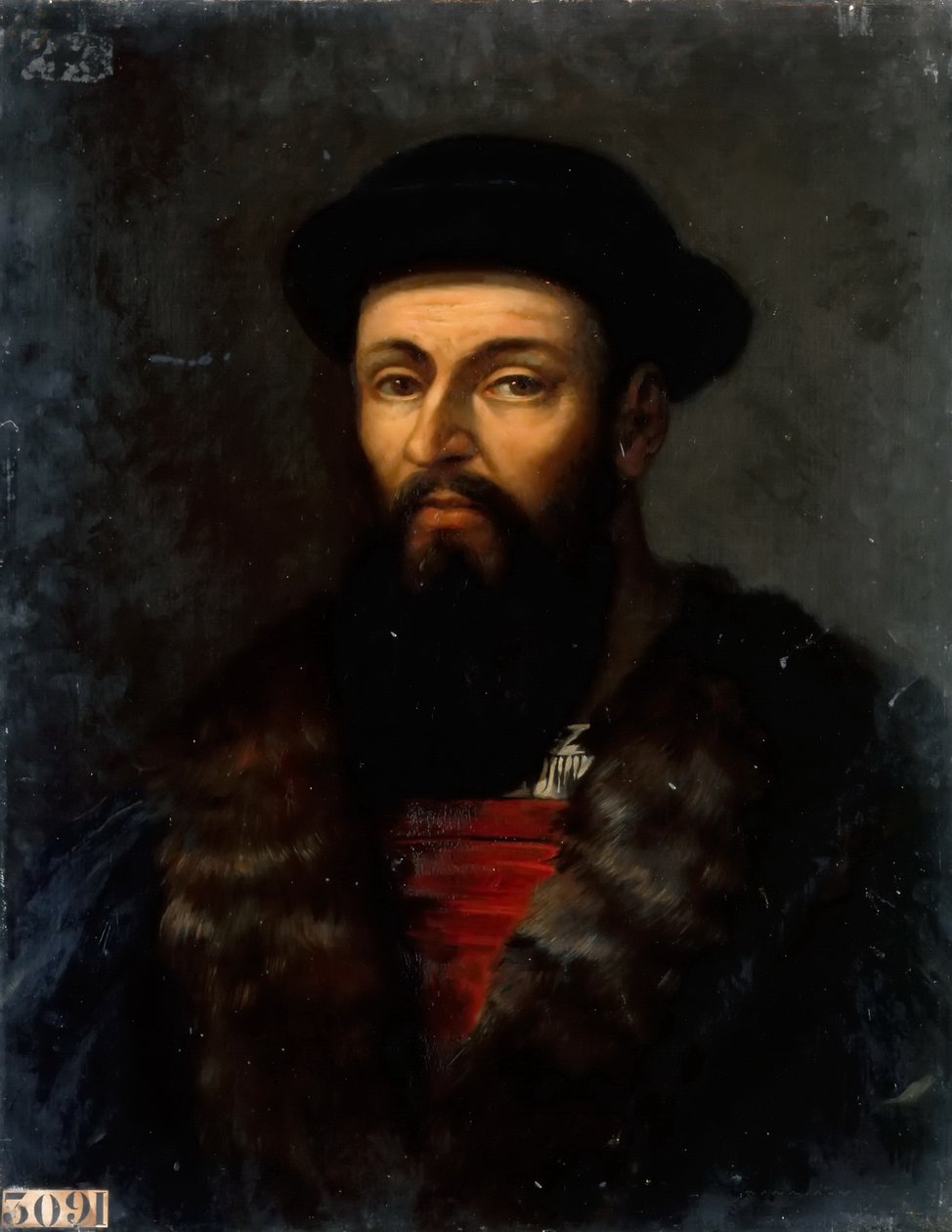 Portret Ferdynanda Magellana 1470-1521 autorstwa Charles Philippe Lariviere
