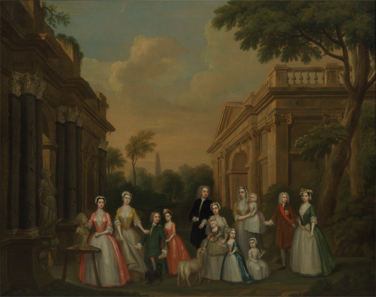 Rodzina Finchów, ok. 1732 (olej na płótnie) autorstwa Charles Philips